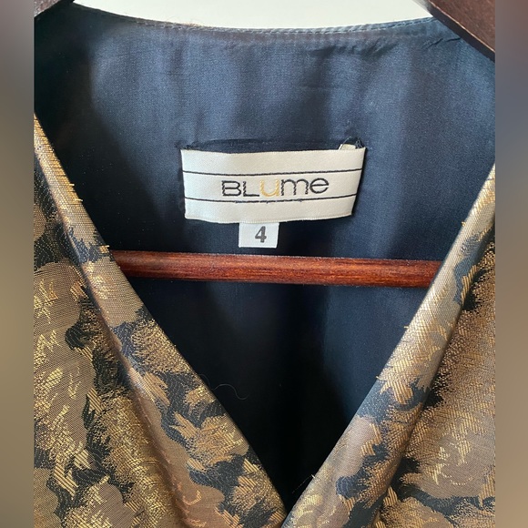 Vintage Blume Black & Gold Cropped Jacket - Picture 3 of 3